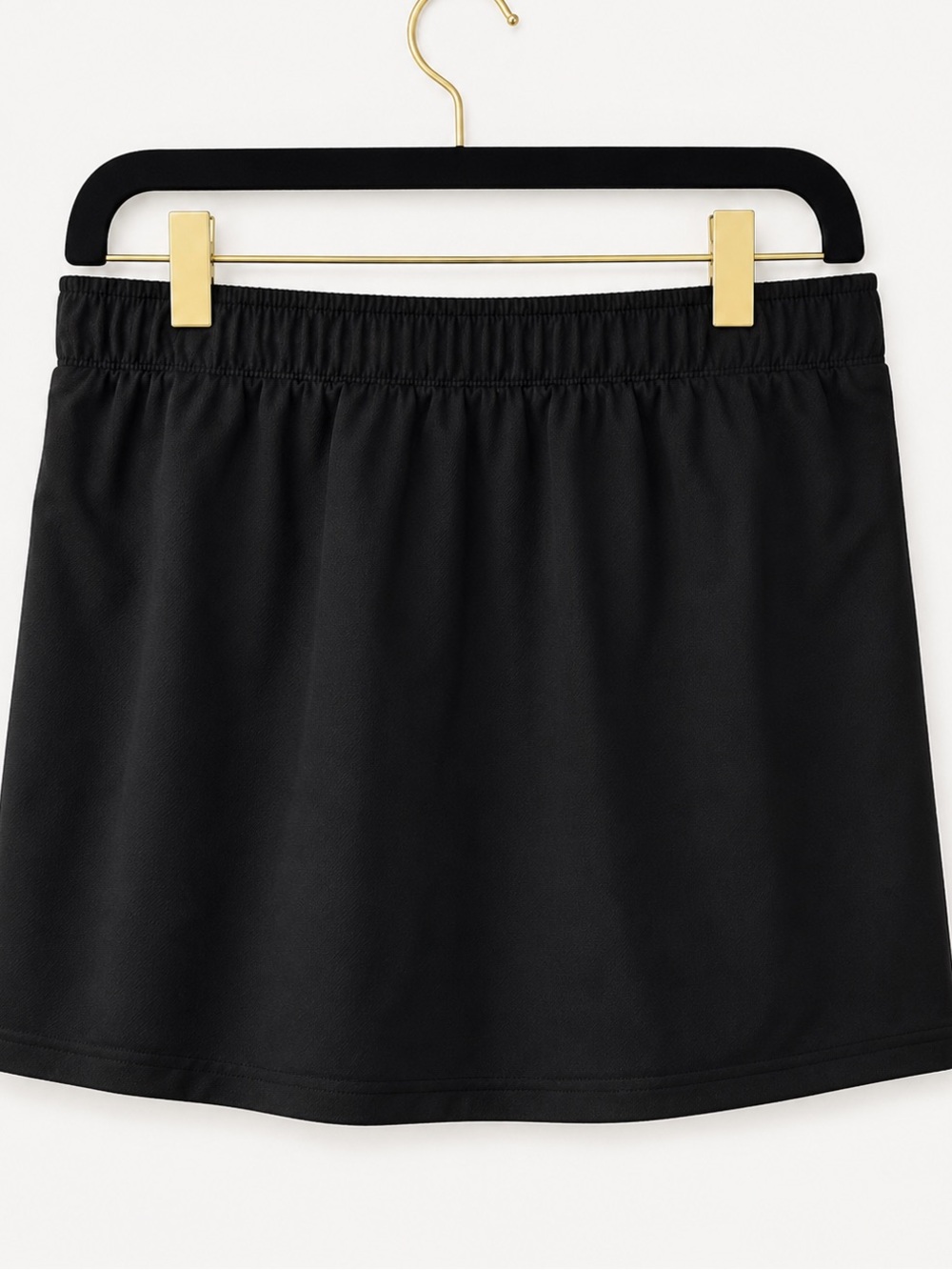 Adidas 3-Stripe Athletic Skort Built-In Shorts Black White Size L NWT - Picture 3 of 5